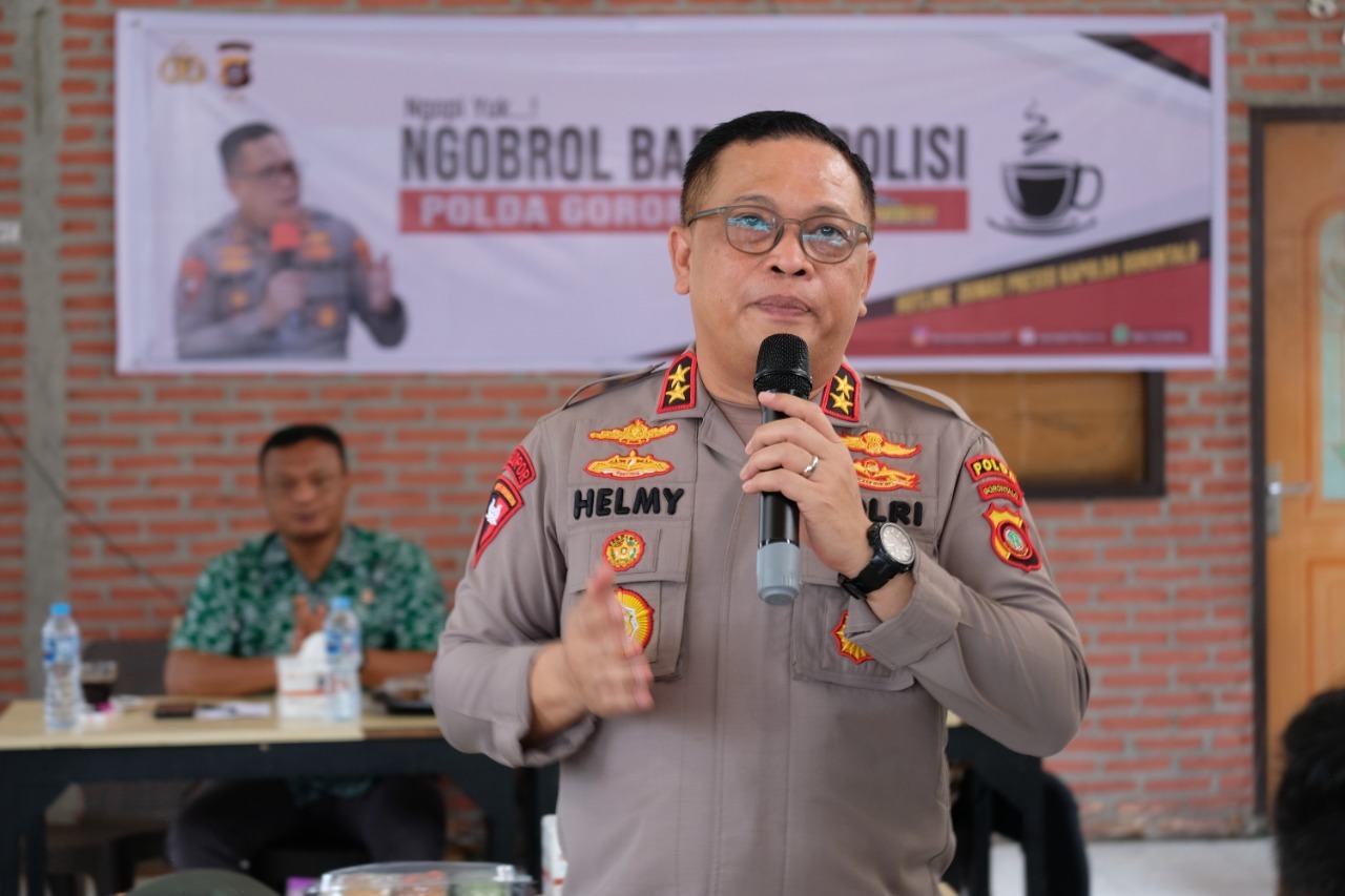 Kapolda Gorontalo Gelar Warkop ” Jumat Curhat”