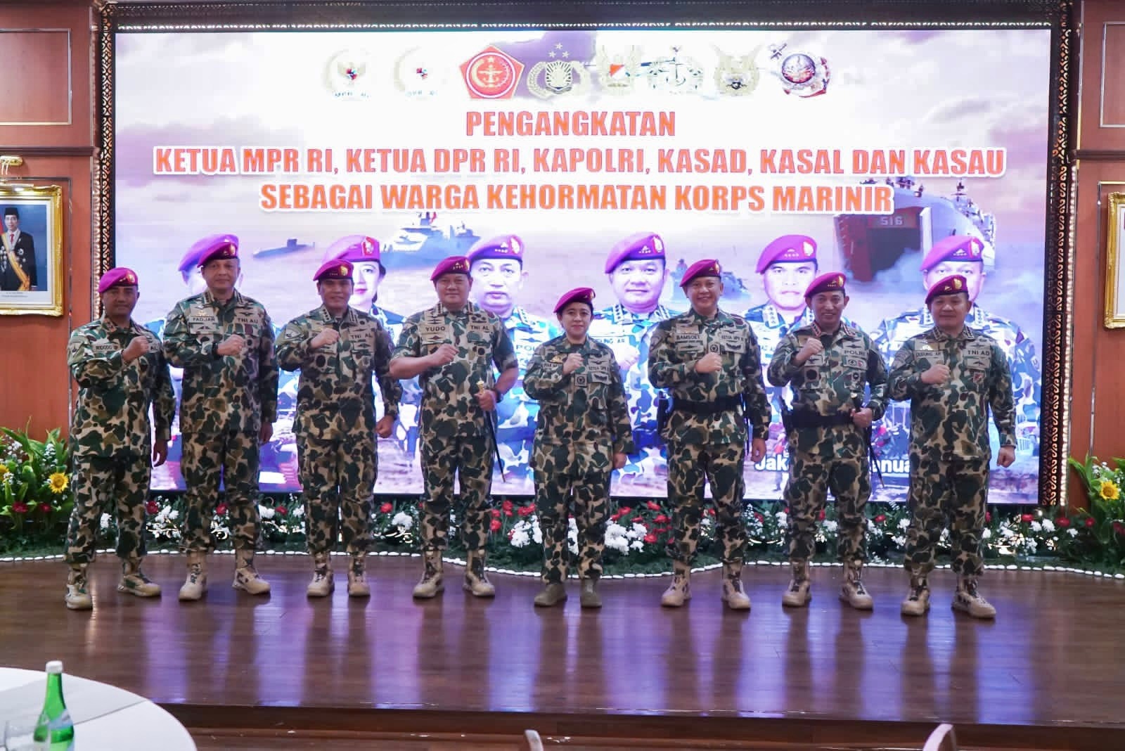 Ketua MPR RI Bambang Diangkat Sebagai Warga Kehormatan Korps Marinir
