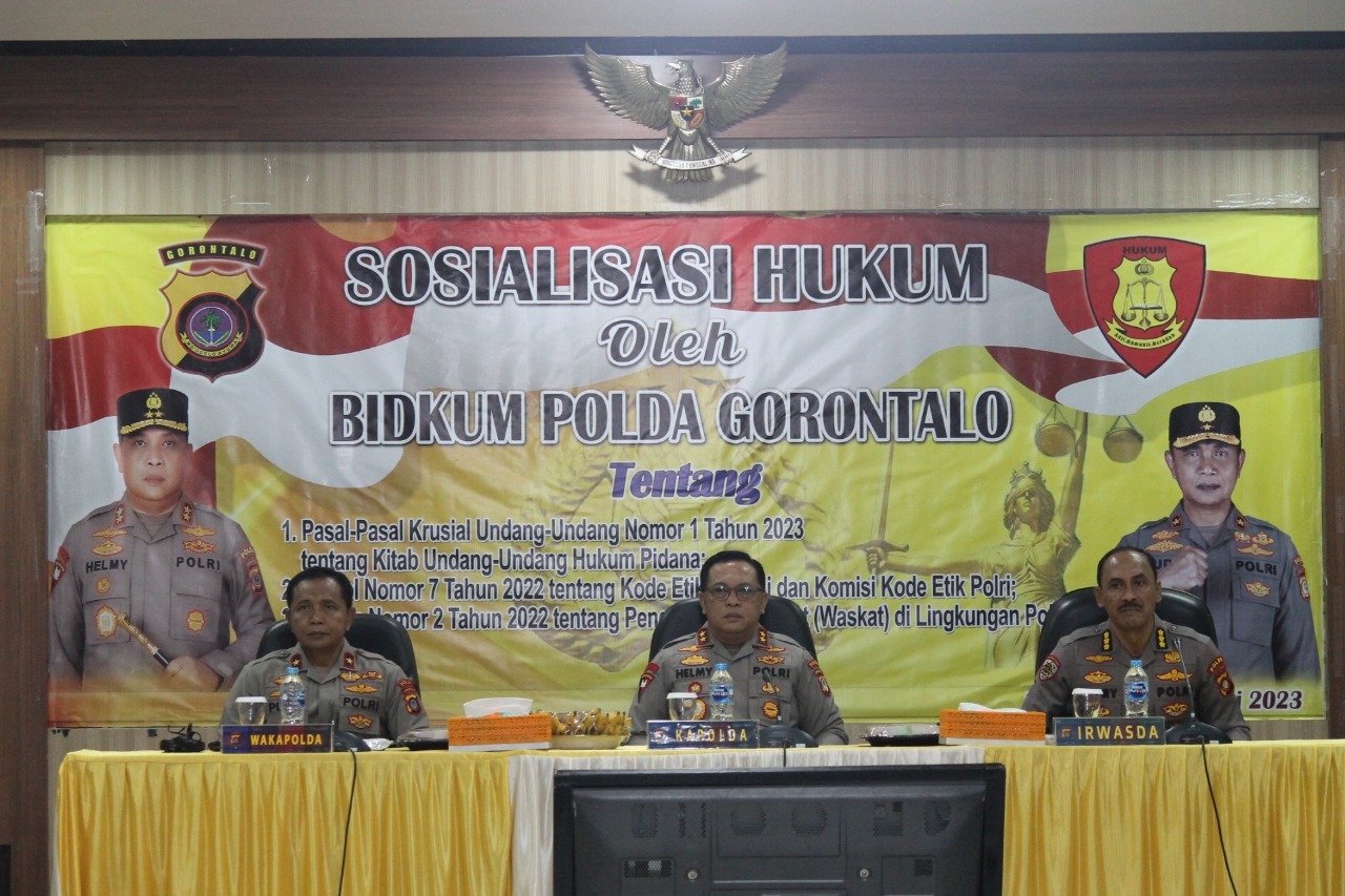 Kapolda Gorontalo : Polri Adalah Instrumen Penting Tegakan Sistem Peradilan di Indonesia