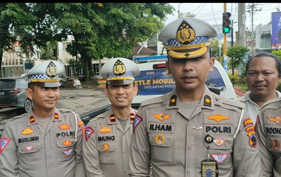 Satlantas Polresta Pati Uji Coba E-TLE Drone