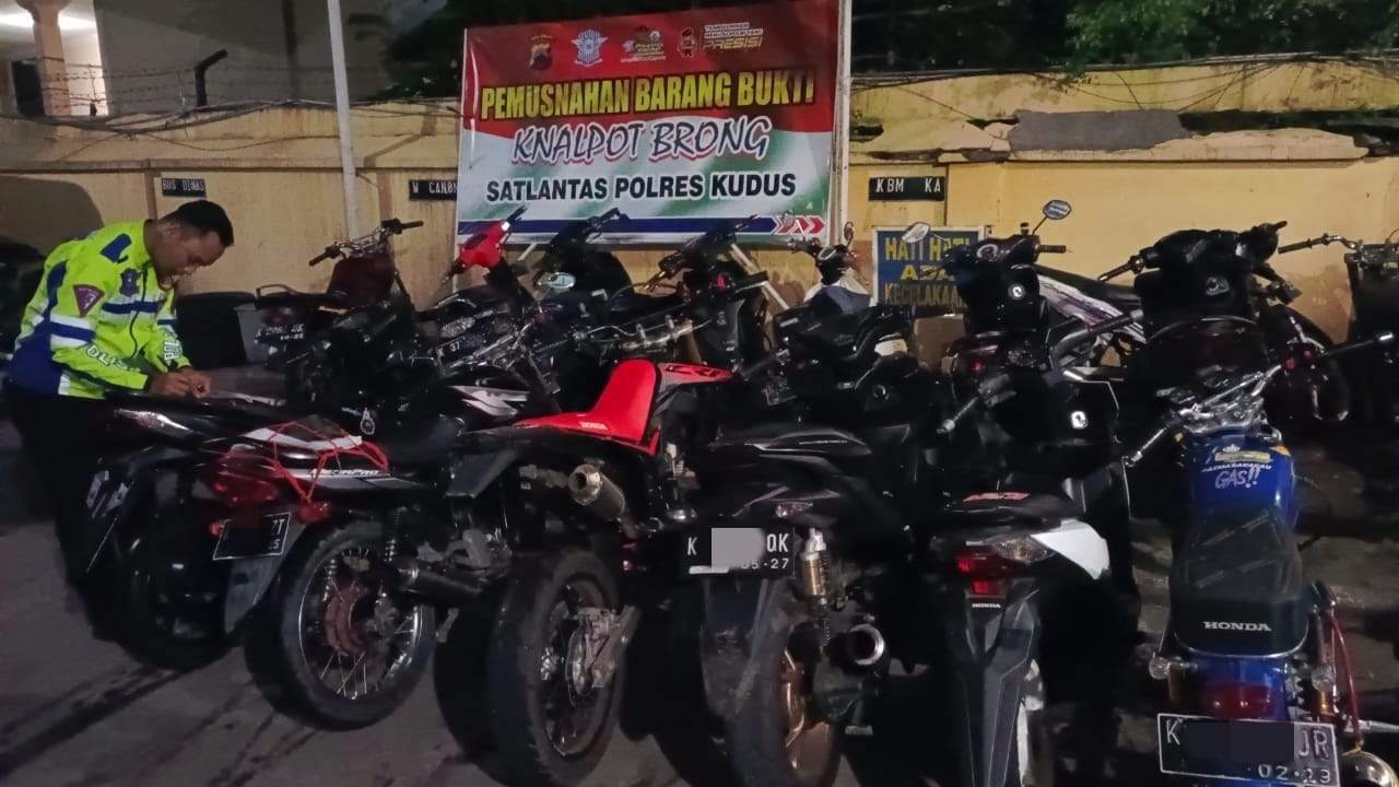 Respon Cepat, Kapolres Kudus Lakukan Penindakan Terkait Knalpot Brong dan Balapan Liar