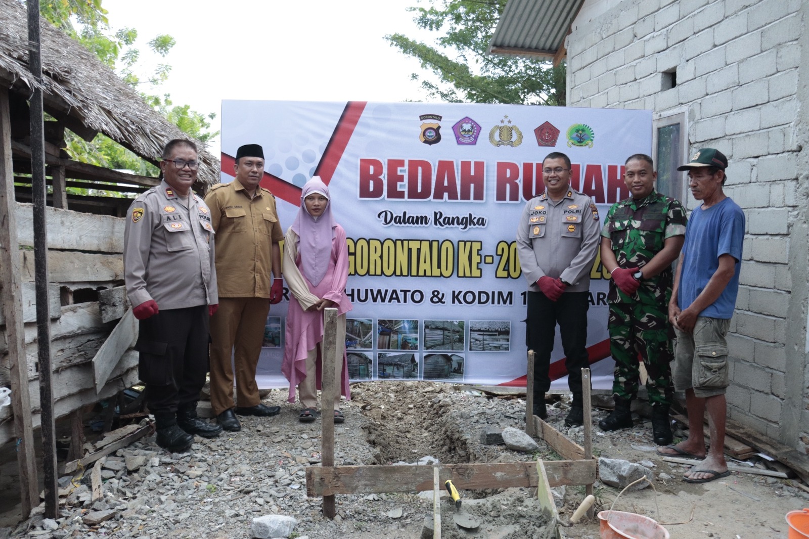 Hut ke 20, Kapolda Gorontalo Galakan Program Bedah Rumah
