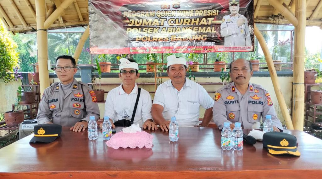 Presisi Polri, Polsek Abiansemal Gelar Jum’at Curhat
