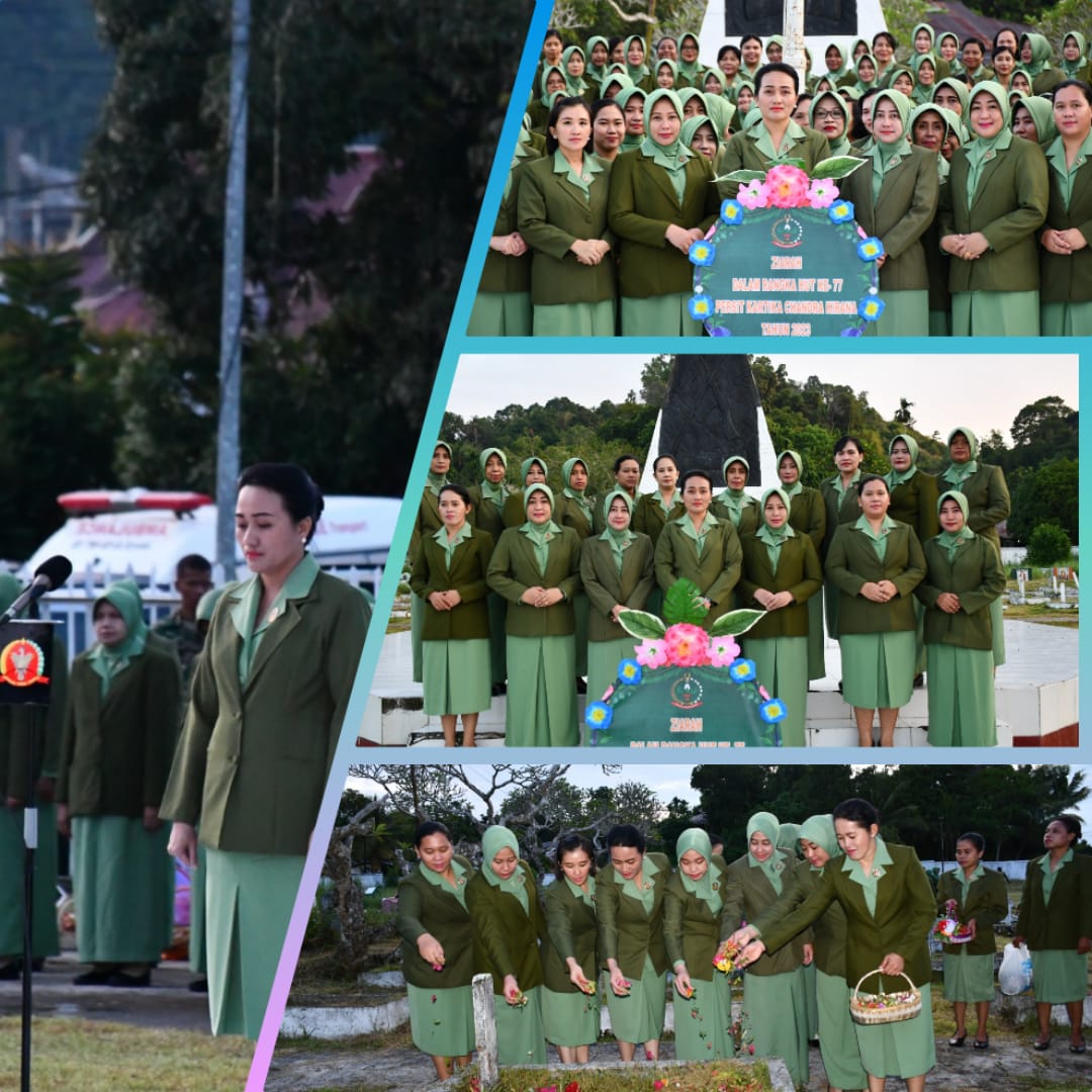 Hut Ke 77, Ketua Persit Pimpin Ziarah di TMP