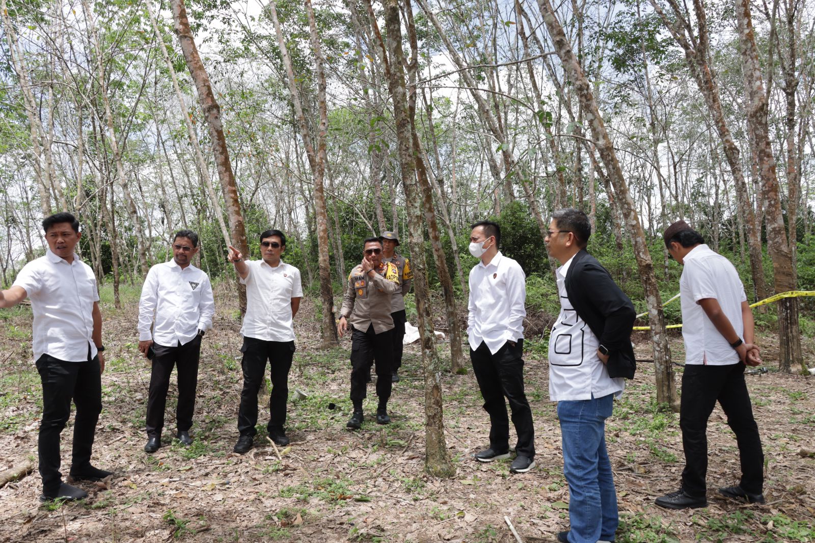 Polda Kalsel dan Polres Banjar Cek Tempat Kejadian Perkara Pembunuhan Sadis