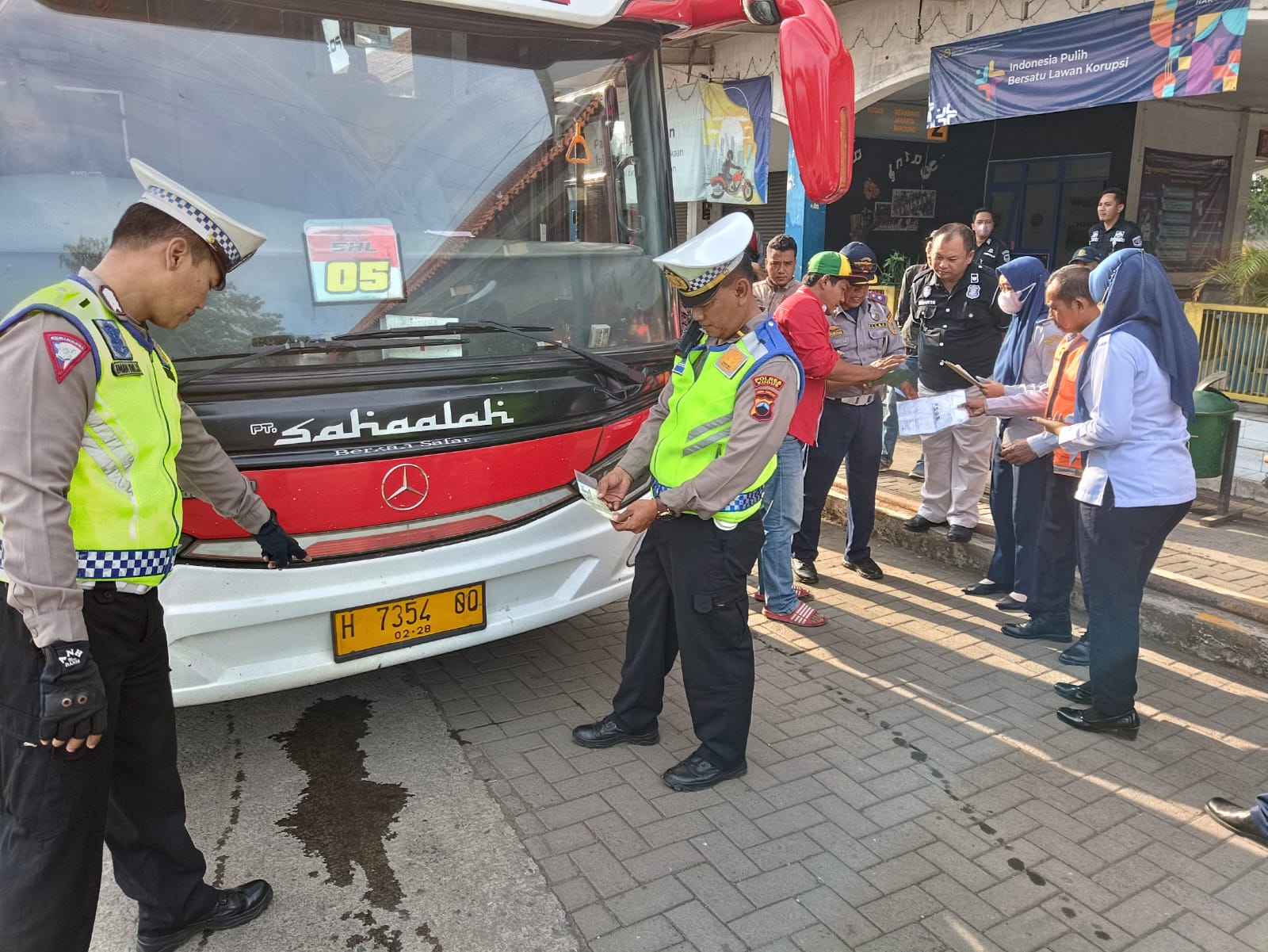 Satlantas Polres Kudus dan Dishub Lakukan “Ram Check” Kesiapan Bus