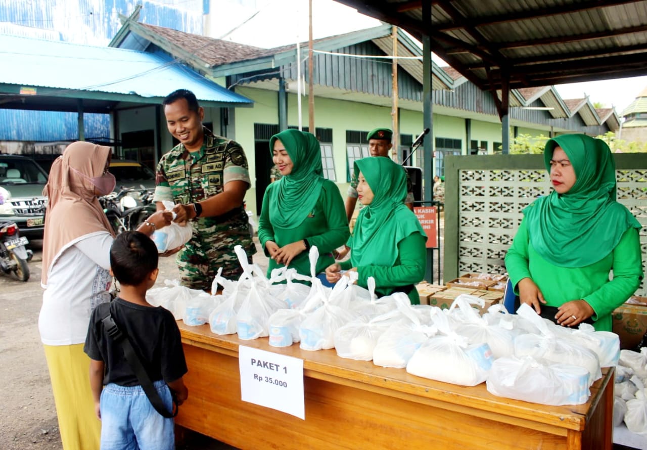 Jelang Lebaran, Kodim 1012/Buntok Gelar Bazar Murah