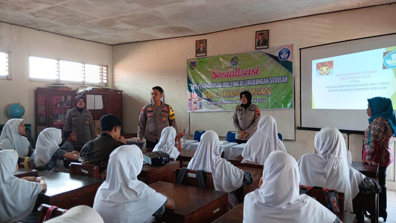 Pencegahan Bullying, Polres Kudus : Penyuluhan dan Sosialisasi di Sd 3 Panjunan