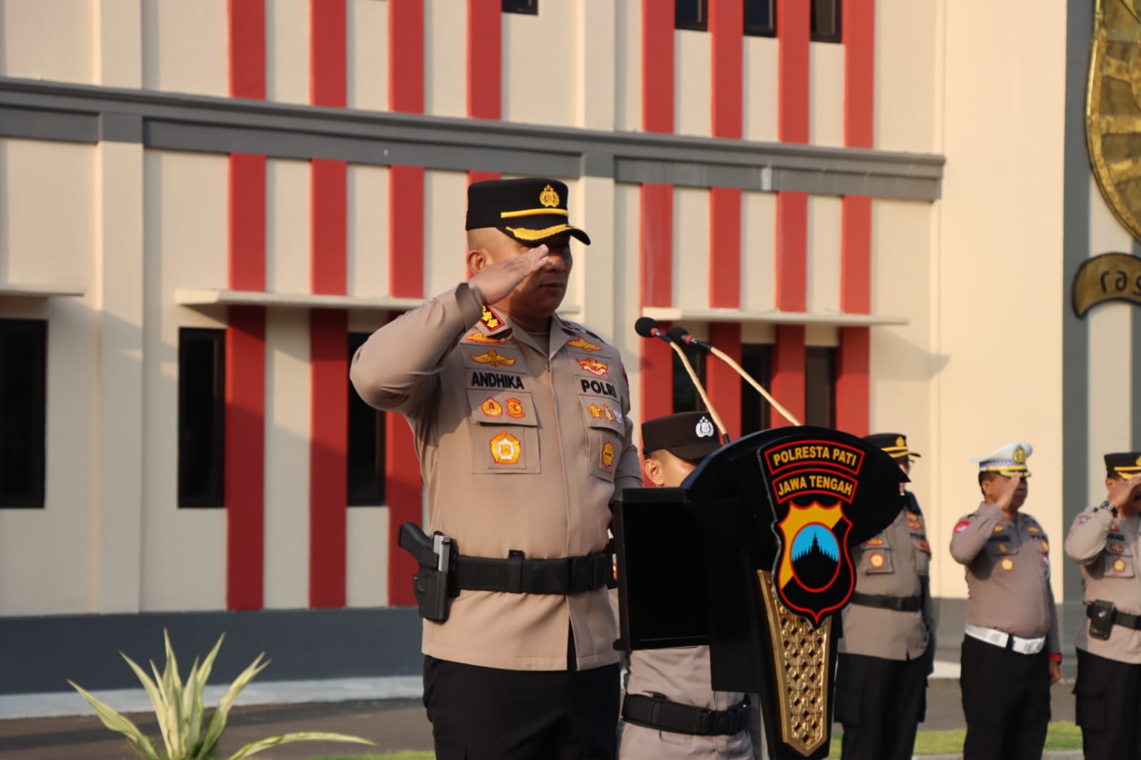 Polresta Pati Gelar Pelantikan Kabag Log, Kabag Ren dan Serah Terima Jabatan Kapolsek Tlogowungu, Kapolsek Gabus