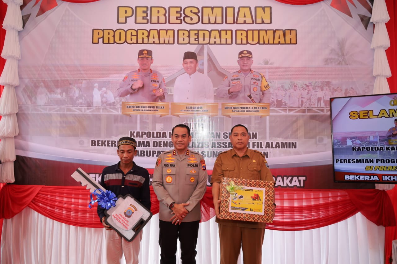 Bedah Rumah Desa Tawia HSS Diresmikan Polda Kalsel