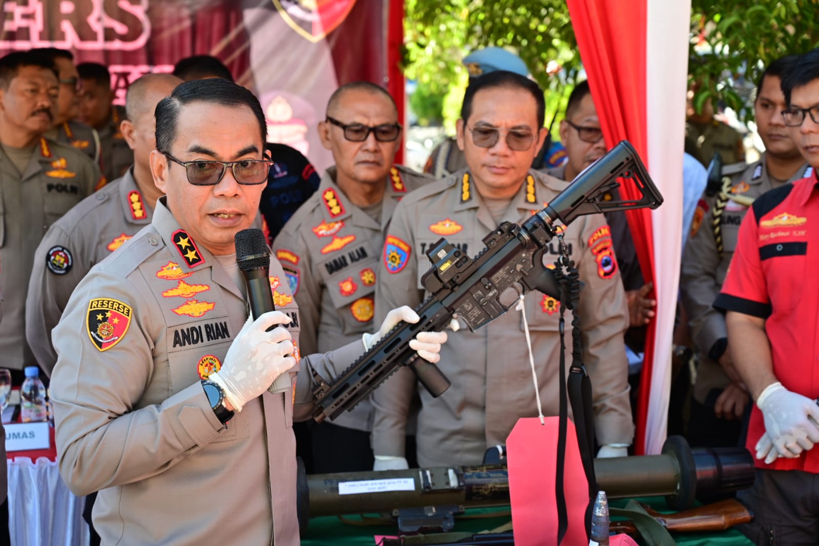 Polda Kalsel Pengungkapan Kasus Senpi Ilegal