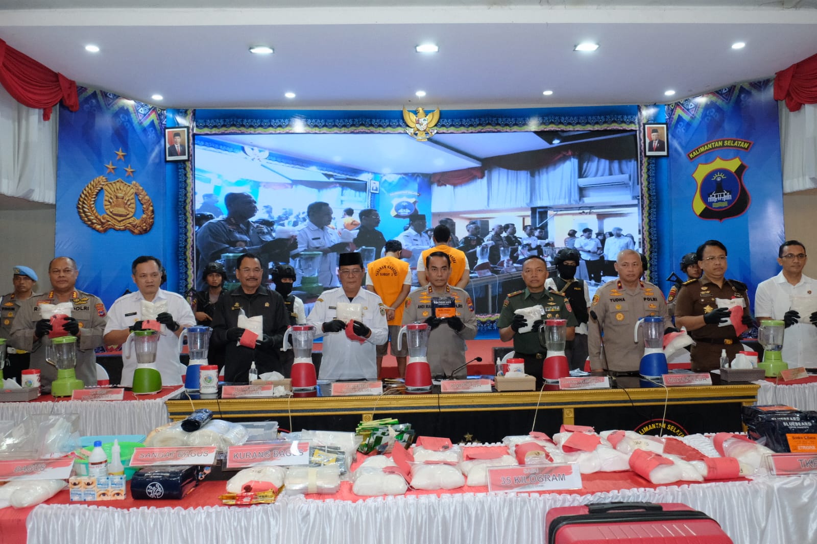 Musnahkan 35 Kg Sabu, Polda Kalsel Selamatkan Ratusan Ribu Jiwa