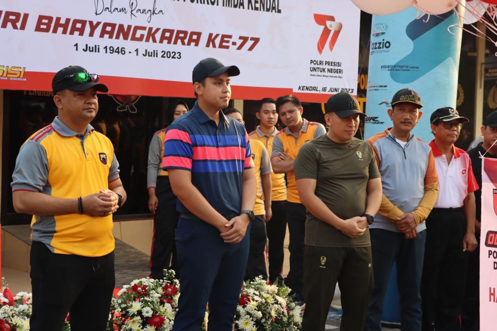 HUT Bhayangkara ke-77, Polres Kendal Gelar Olahraga Bersama