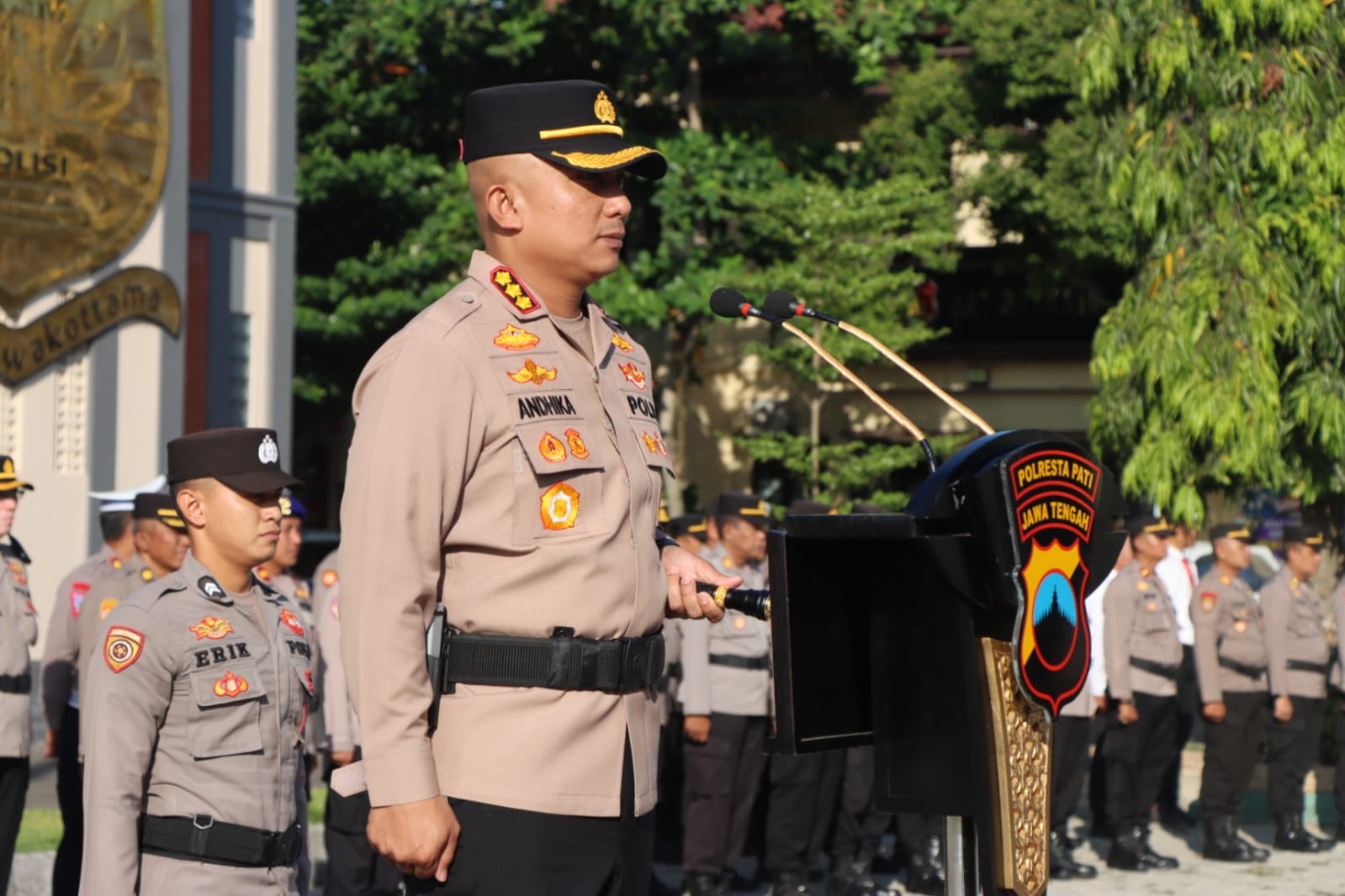 56 Personil !!! Kapolresta Pati Gelar Korps Raport Kenaikan Pangkat