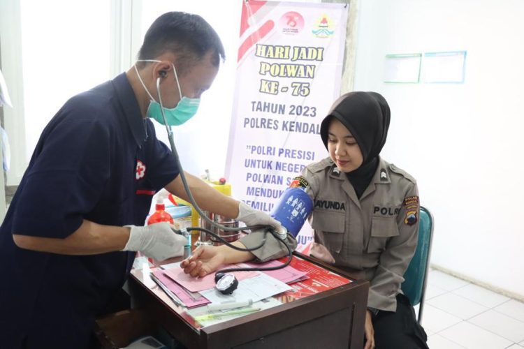 HUT Polwan ke 75 Dirayakan Aksi Donor Darah