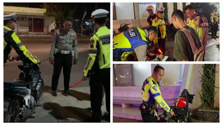 Gelar Penindakan, Satlantas Polresta Pati Amankan 16 Knalpot Brong dan 7 Pelaku Balap Liar