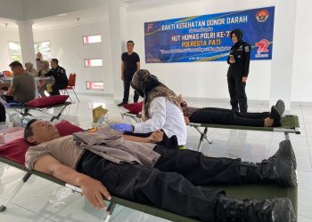 Humas Polri HUT ke 72, Polresta Pati Gelar Donor Darah