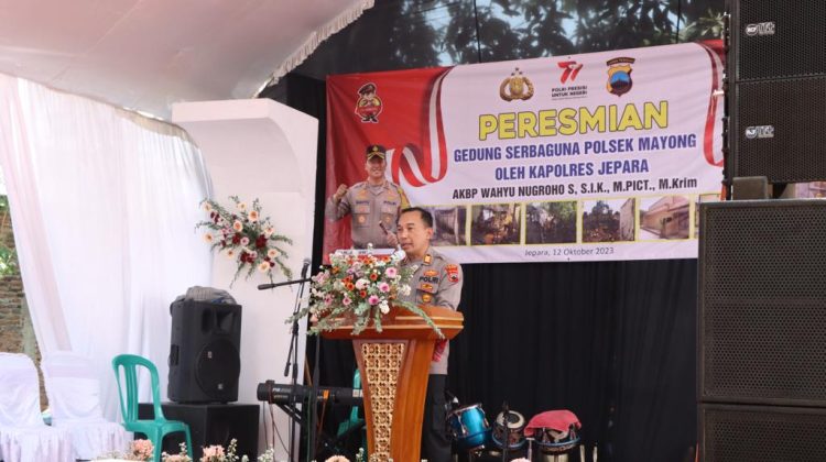 Berbagai Pihak Berpartisipasi, Kapolres Jepara Resmikan Gedung Serbaguna