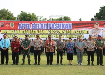 640 Personil Disiapkan, Kapolresta Pati Gelar Apel