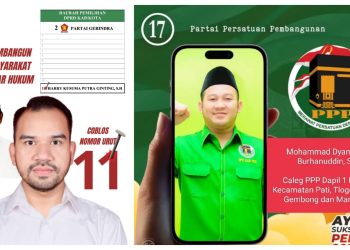 Ginting dan Burhan Caleg Dapil 1 & V dari PPP Bersama Gerindra Pati, Menangkan Suara Rakyat