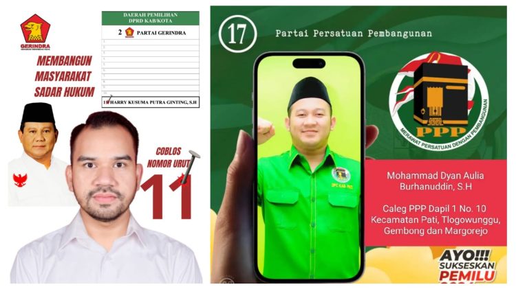 Ginting dan Burhan Caleg Dapil 1 & V dari PPP Bersama Gerindra Pati, Menangkan Suara Rakyat