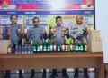 Ratusan Botol Miras Berbagai Merk Diamankan Polisi