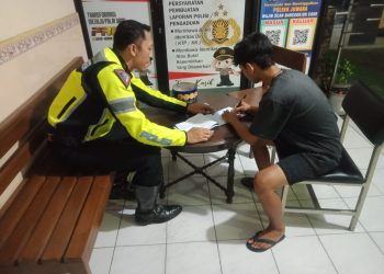 Razia Malam Minggu, Polsek Juwana Amankan 20 Sepeda Motor