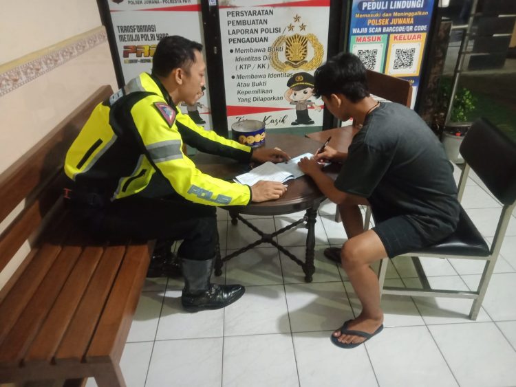 Razia Malam Minggu, Polsek Juwana Amankan 20 Sepeda Motor