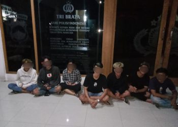 Polisi Amankan Tujuh Remaja, Beserta Barang Bukti