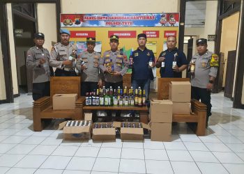 Ratusan Miras Diamankan, Polsek Tayu Antisipasi Kejahatan Menjelang Nataru