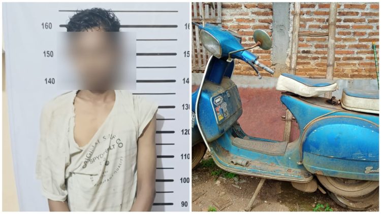 Akibat Maling Motor Vespa, Kini DA Dibekuk Polisi