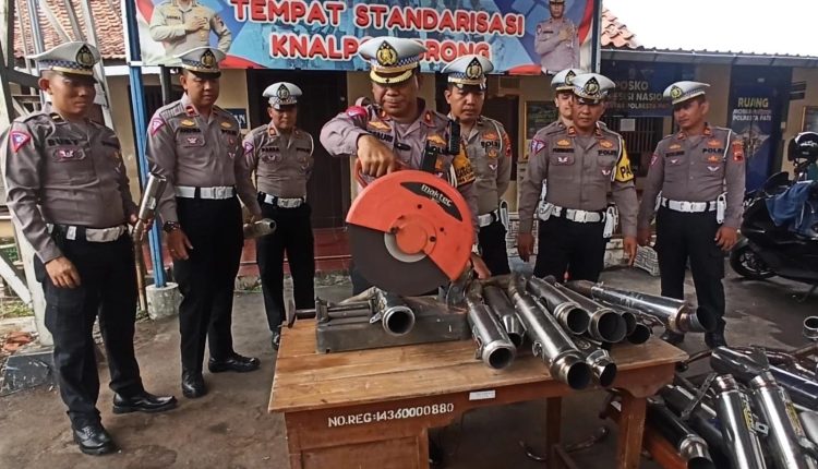 Ditertibkan !!! Kasatlantas Polresta Pati : Kampanye Pakai Knalpot Brong Diamankan