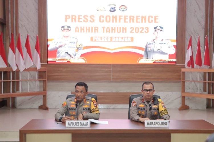 Akhir Tahun 2023, Polres Banjar Gelar Press Conference