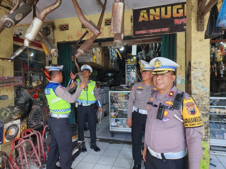 Sasar Pelaku Usaha di Pati, Satlantas Polresta Pati Gelar Penertiban Knalpot Brong