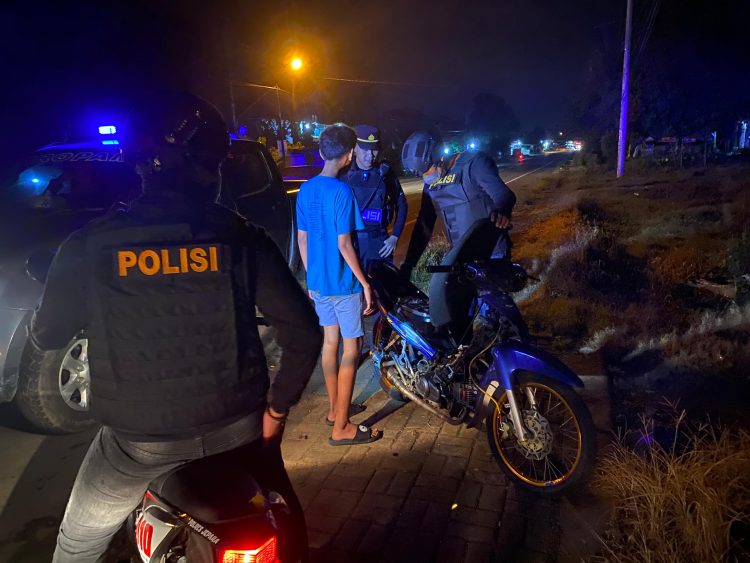 Aksi Balap Liar dan Barang Bukti Diamankan Polisi