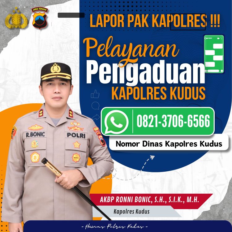 Kapolres Kudus : Layanan Aduan Via WhatsApp Kini di Buka