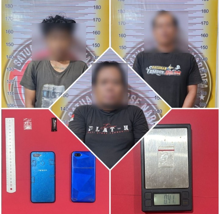 Sat Resnarkoba Ungkap Tiga Pelaku Narkoba dan Barang Bukti