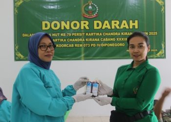 PMI Pati Apresiasi Donor Darah Persit Kodim 0718