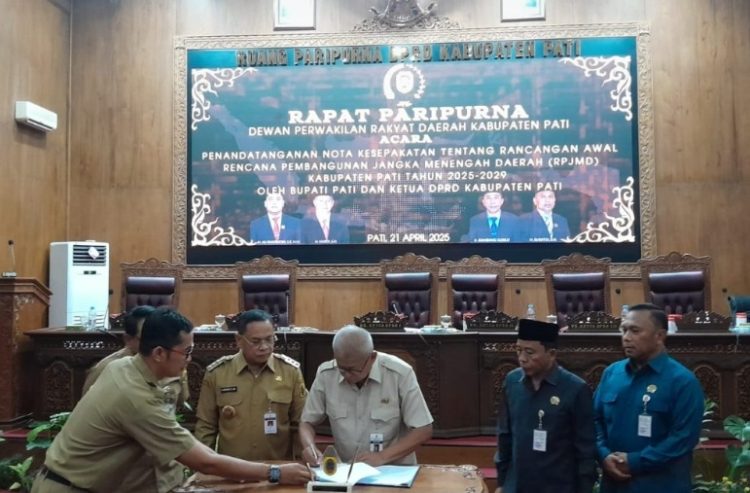 Bupati Pati Teken RPJMD 2025 – 2029, Penanganan Banjir Jadi Prioritas