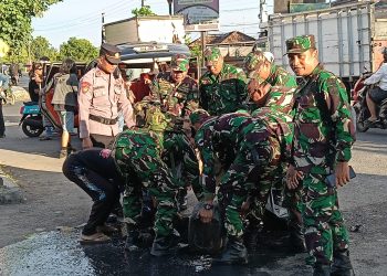 TNI-Polri dan Warga Pulihkan Kebersihan Juwana, Aksi Inspiratif Pasca Demo