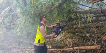 Bersihkan Sungai Demi Kurangi Risiko Banjir, Kini Kapolsek Turun