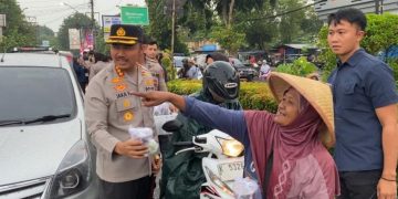 Humanis di Bulan Ramadan, Polresta Pati dan Bhayangkari Kompak Tebar Berkah Takjil Gratis